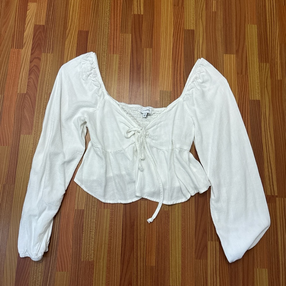 White Long Sleeve Women's Top